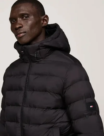 Tommy Hilfiger Mid Weight Hooded Jacket | Black