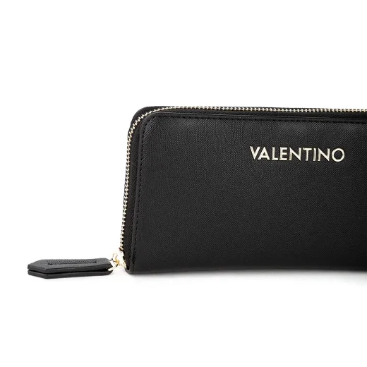 Valentino ZERO RE Zip Around Large Purse | Black