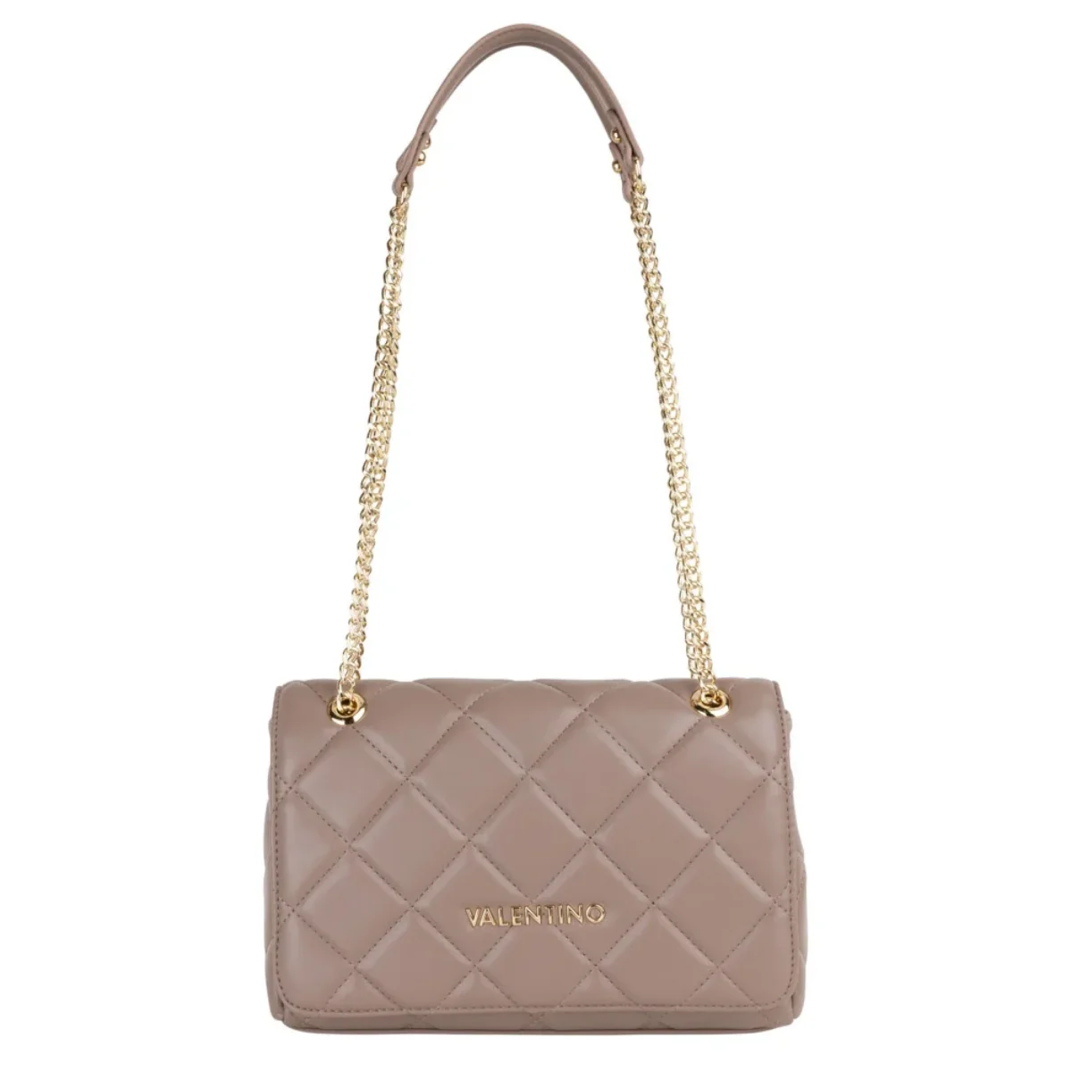 Valentino Ocarina Quilted Flap Shoulder Bag | Taupe