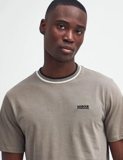 Barbour Intl Buxton Tipped T-Shirt | Brindle