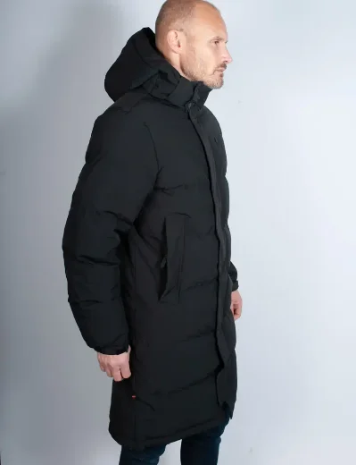 Luke EST 1977 Long Auckland Puffer Coat | Black