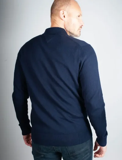 Tommy Hilfiger Pima Cotton Cashmere Long Sleeve Polo | Navy