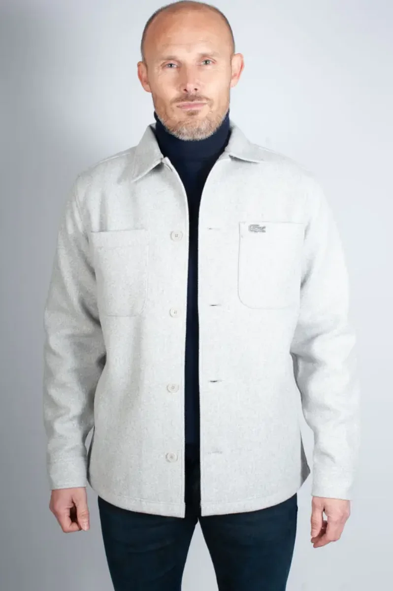 Lacoste Oversized Flannel Overshirt | Grey