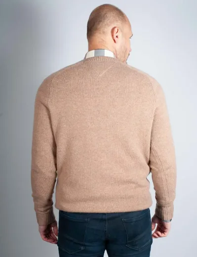 Tommy Hilfiger lambswool Crew Neck Jumper | Safari Canvas Heather