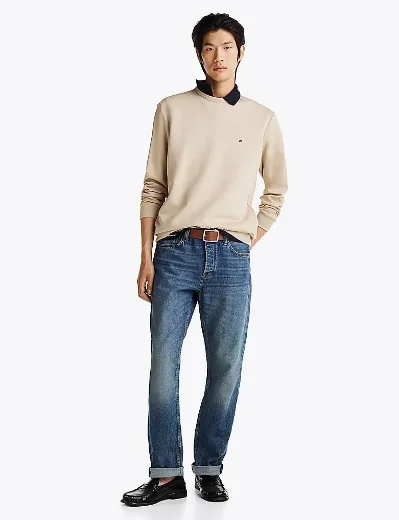 Tommy Hilfiger Essential Intechno Crewneck Sweater | Sandalwood