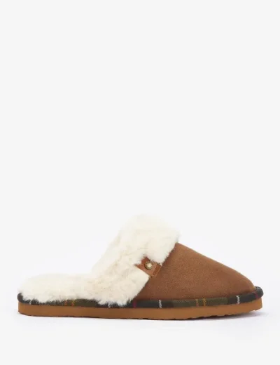 Barbour Womens Claudia Mule Slipper | Camel