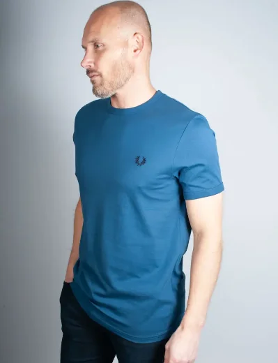 Fred Perry Ringer T-Shirt | Midnight Blue