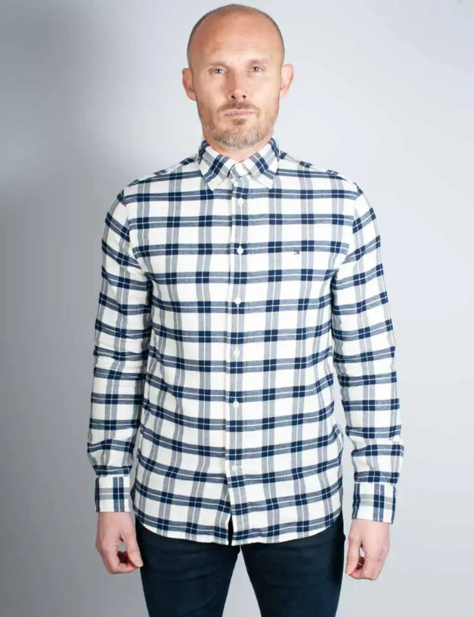 Tommy Hilfiger Easy Check Regular Fit Shirt | White\Navy