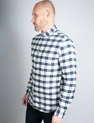 Tommy Hilfiger Easy Check Regular Fit Shirt | White\Navy