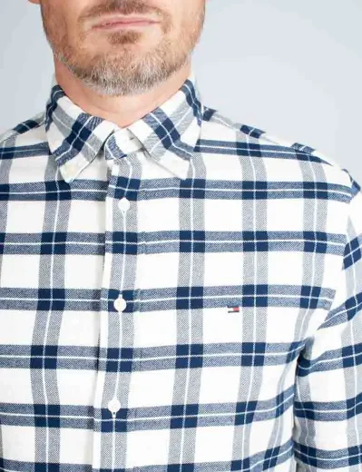 Tommy Hilfiger Easy Check Regular Fit Shirt | White\Navy