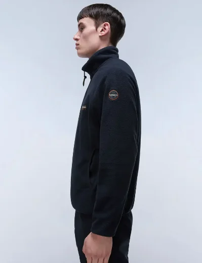 Napapijri Dolent Half Zip Fleece Sweatshirt | Black