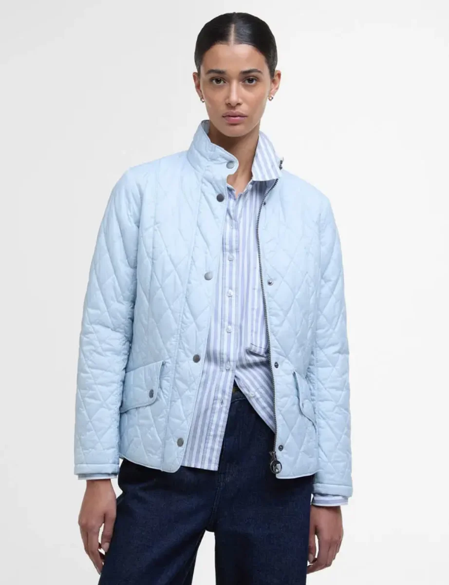 Barbour Womens Flyweight Cavalry Quilted Jacket | Breeze Blue