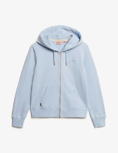 Superdry Essential Logo Zip Hoodie | Rich Blue