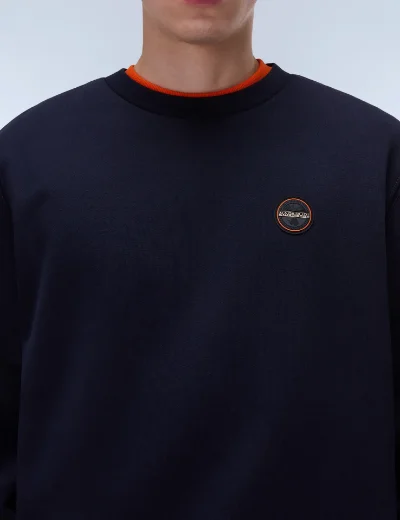 Napapijri B-Badge Long Sleeve Sweater | Blu Marine