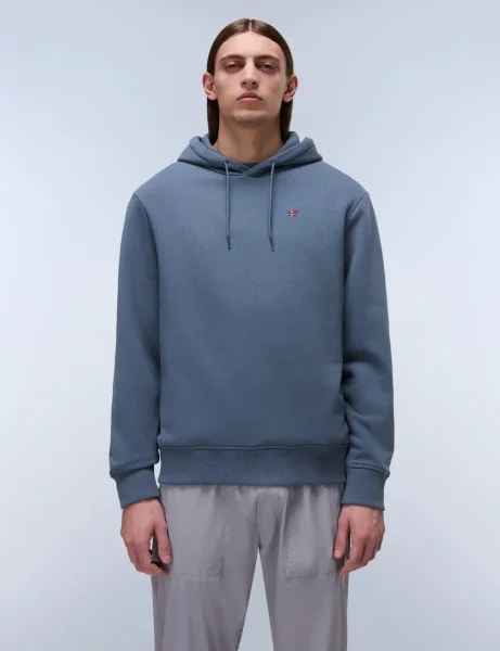 Napapijri Balis Hooded Sweat | Stormy Weather Grey Napapijri Balis Hooded Sweat | Stormy Weather Grey