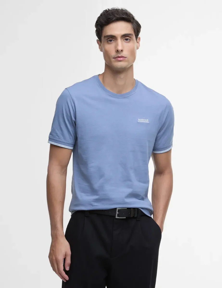 Barbour International Philip Tipped Cuff T-Shirt | Washed Blue