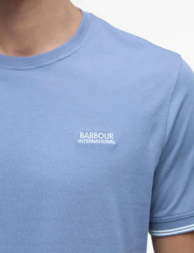 Barbour International Philip Tipped Cuff T-Shirt | Washed Blue