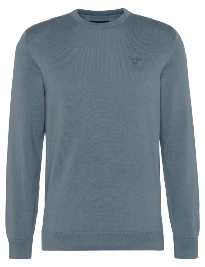 Barbour Pima Cotton Crew Neck Sweater | Vintage Teal