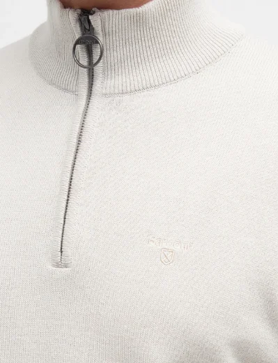 Barbour Half Zip Knitted Jumper | Mist