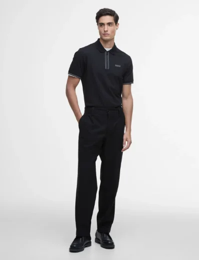 Barbour International Ollie Twin Tipped Placket Polo | Black