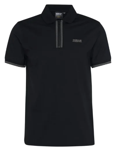 Barbour International Ollie Twin Tipped Placket Polo | Black