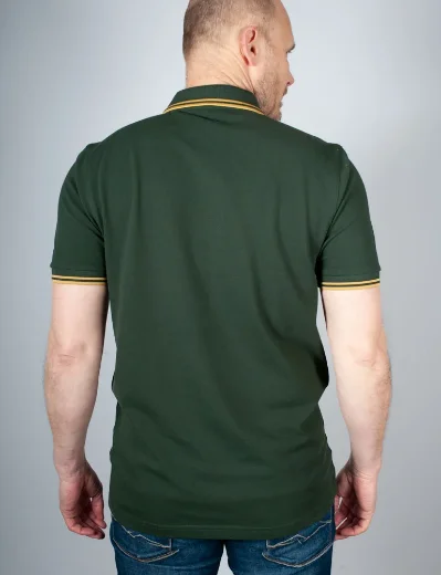 Fred Perry Twin Tipped Polo | Court Green/Honeycomb