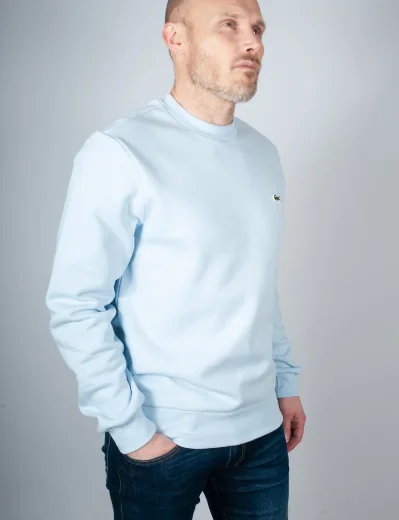 Lacoste Fleece Crew Neck Sweatshirt | Light Blue