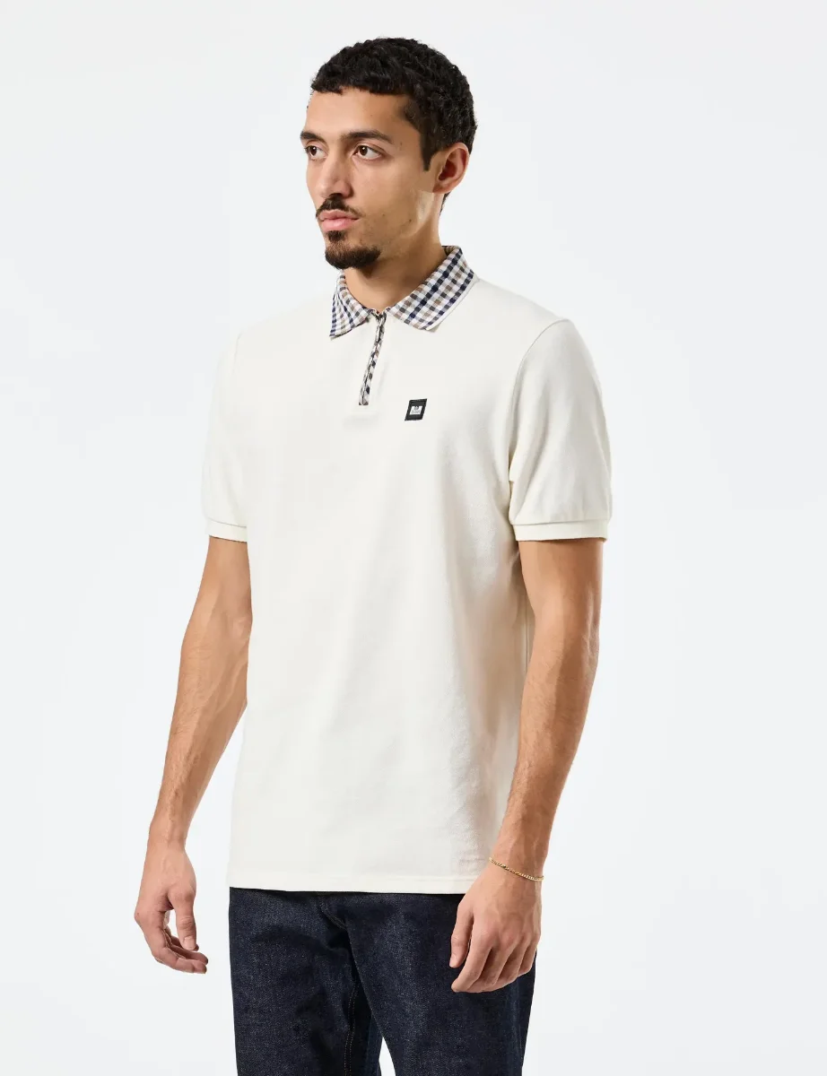 Weekend Offender Lachine Jacquard Rib Polo | Ghost/Mid House Check