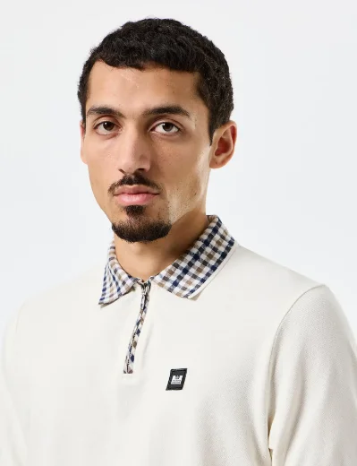 Weekend Offender Lachine Jacquard Rib Polo | Ghost/Mid House Check