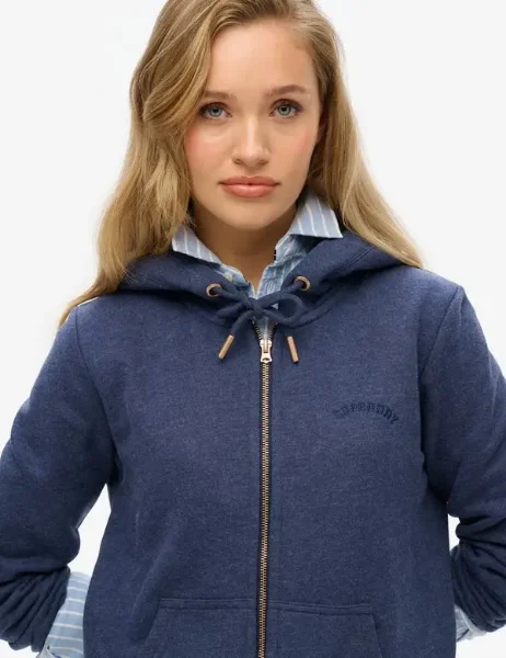 Superdry Essential Logo Ziphood | Princedom Blue Marl Superdry Essential Logo Ziphood | Princedom Blue Marl