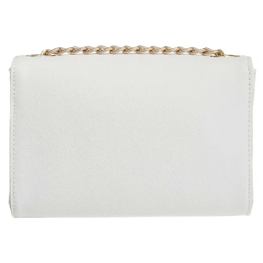 Valentino DIVINA Chain Strap Crossbody Flap Bag | White / Gold