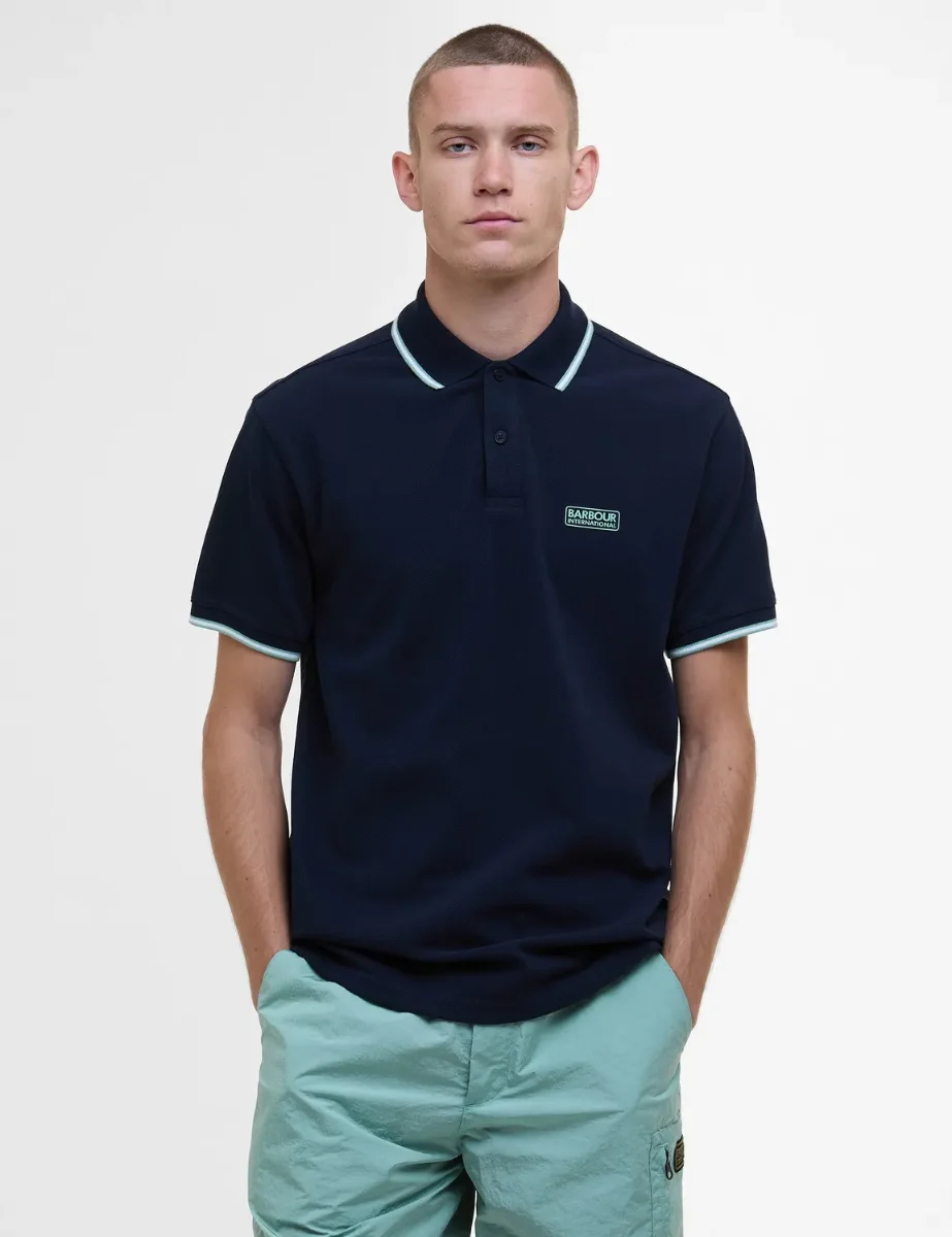 Barbour International Evan Short Sleeve Polo | Sapphire Navy