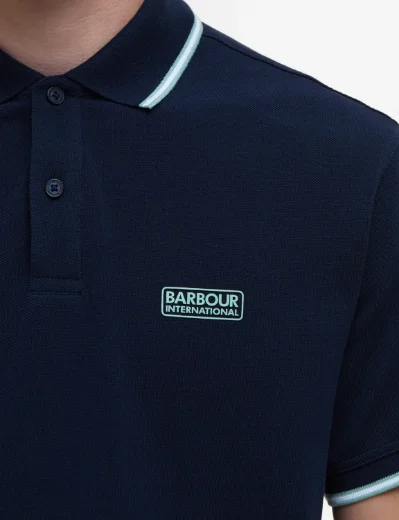 Barbour International Evan Short Sleeve Polo | Sapphire Navy