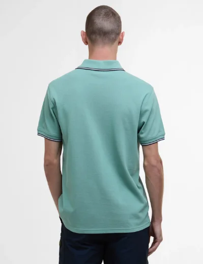 Barbour International Evan Short Sleeve Polo | Granite Green