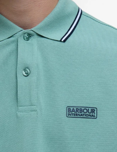 Barbour International Evan Short Sleeve Polo | Granite Green