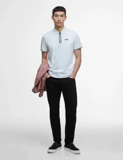 Barbour International Ollie Twin Tipped Polo Shirt | Whisper White