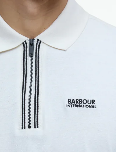 Barbour International Ollie Twin Tipped Polo Shirt | Whisper White