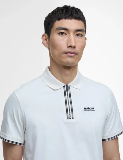 Barbour International Ollie Twin Tipped Polo Shirt | Whisper White