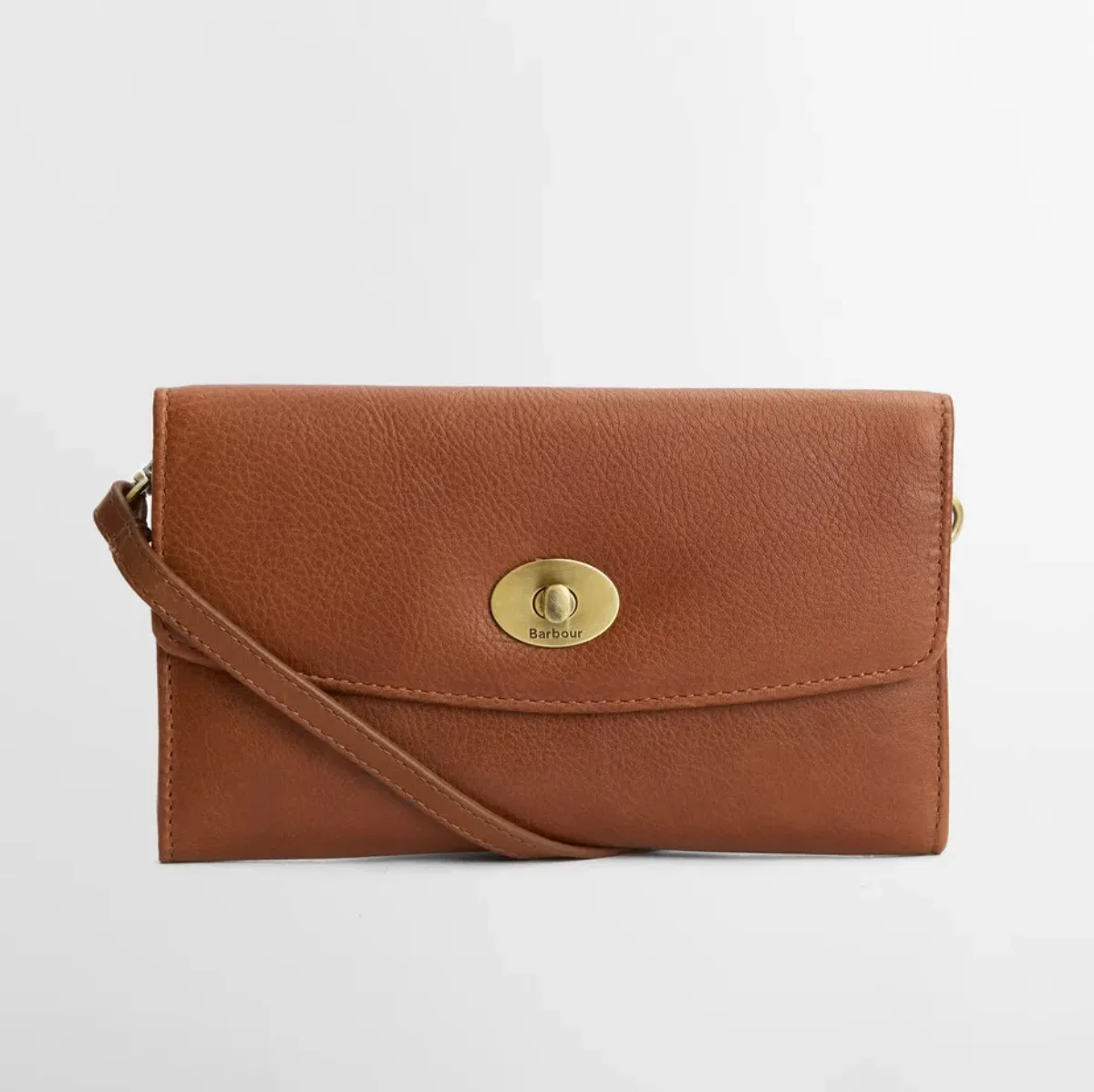 Barbour Isla Leather Travel Purse | Brown