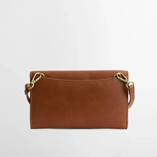 Barbour Isla Leather Travel Purse | Brown