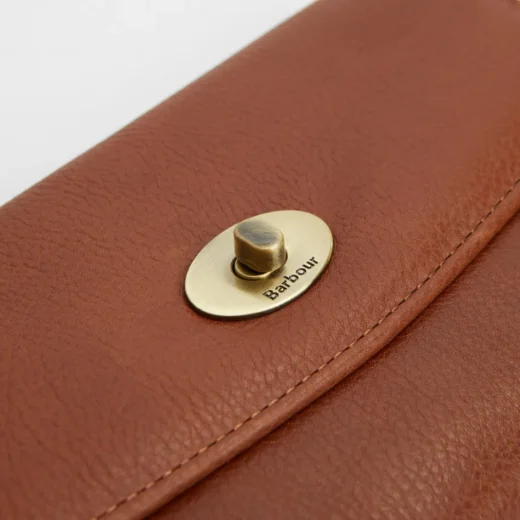 Barbour Isla Leather Travel Purse | Brown