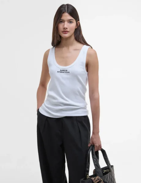 Barbour Women's International Ozanne Tank Top | White Barbour Women's International Ozanne Tank Top | White
