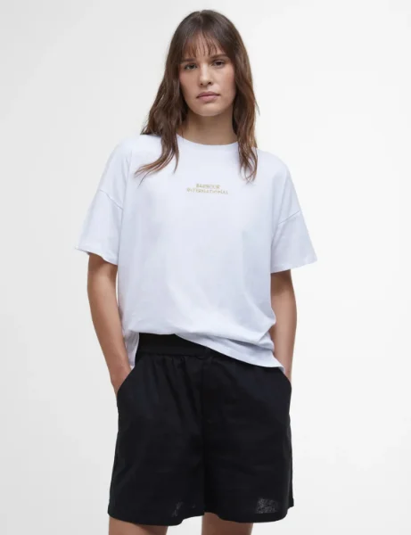 Barbour Women's International Harlow T-Shirt | White  Barbour Women's International Harlow T-Shirt | White