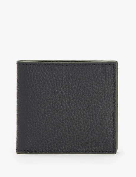 Barbour Grain Leather Billfold Wallet | Black Barbour Grain Leather Billfold Wallet | Black