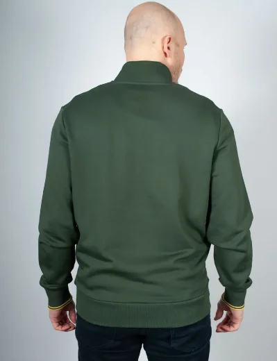 Fred Perry Half Zip Sweatshirt | Court Green 