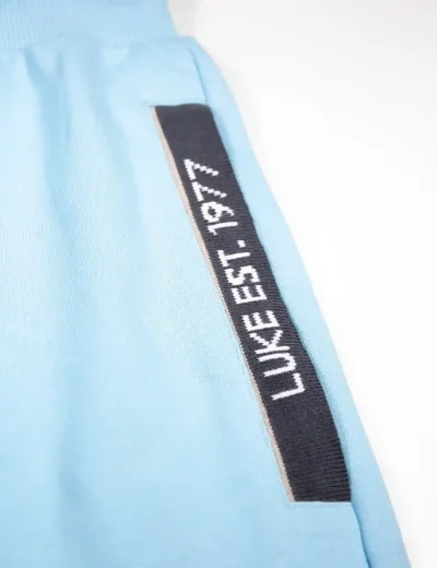 Luke Est. 1977 Reid Text Detail Shorts | Sky Blue