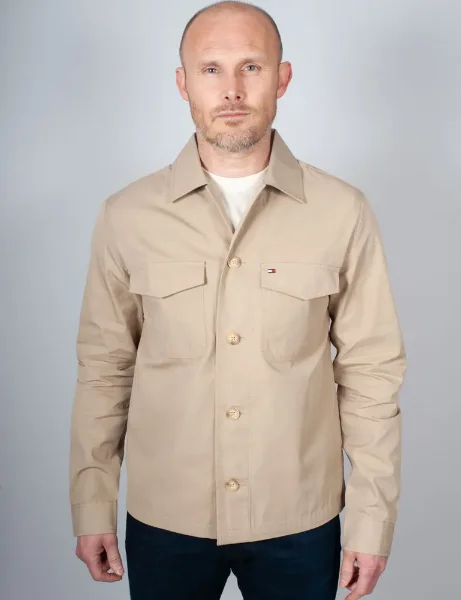 Tommy Hilfiger Cotton Nylon Shirt Jacket / Sandalwood Tommy Hilfiger Cotton Nylon Shirt Jacket / Sandalwood
