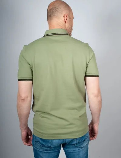 Fred Perry Twin Tipped Polo Shirt | Olive Mint / Night Green