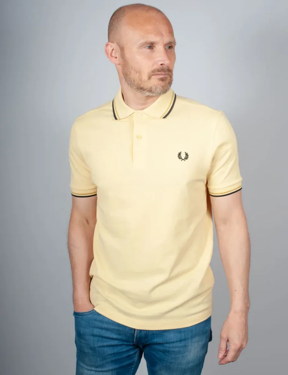 Fred Perry Twin Tipped Polo Shirt | Champions Gold / Honeycomb / Black