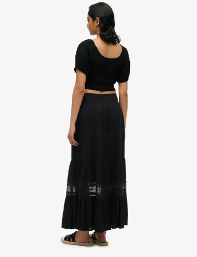 Superdry Womens Ibiza Maxi Skirt | Black